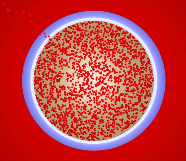 Zárodky unikající z Petriho misky — Stock fotografie