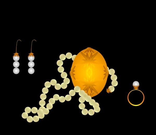 金黄色的蛋的珍珠 — 图库照片