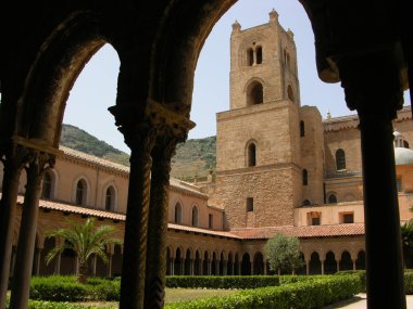 Monastery of Benedictine monks on sicily clipart
