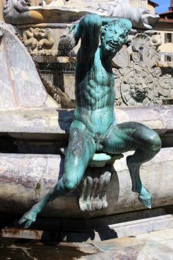 Fountain of Neptune in Florence clipart