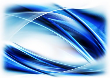 Blue abstract flowing energy clipart