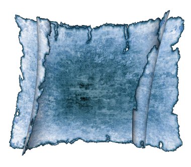 Blue antique parchment paper scrolls clipart