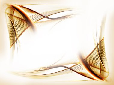 Golden wavy motion clipart