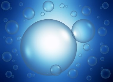 Blue bubbles clipart