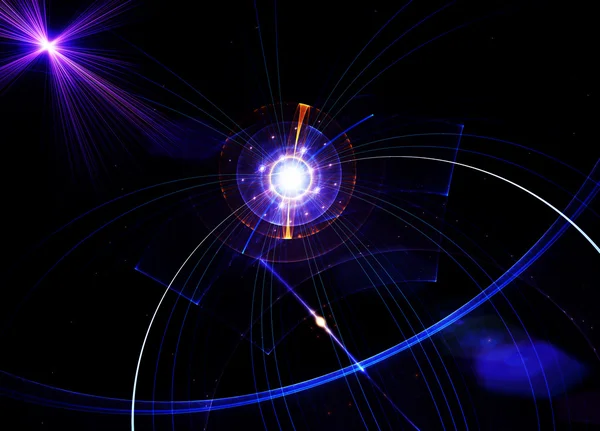 青い惑星エネルギー ライン — ストック写真