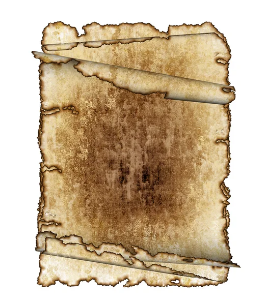 Tre antika pergament papper rullar, — Stockfoto