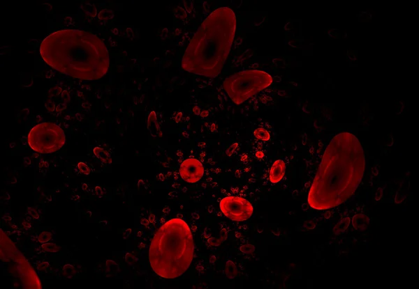 Red blood cells flowing — Stock Photo, Image