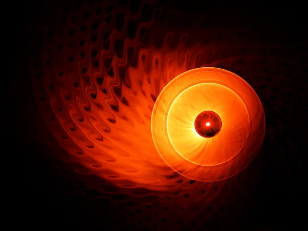 Fiery circular motion on black — Stock Photo, Image
