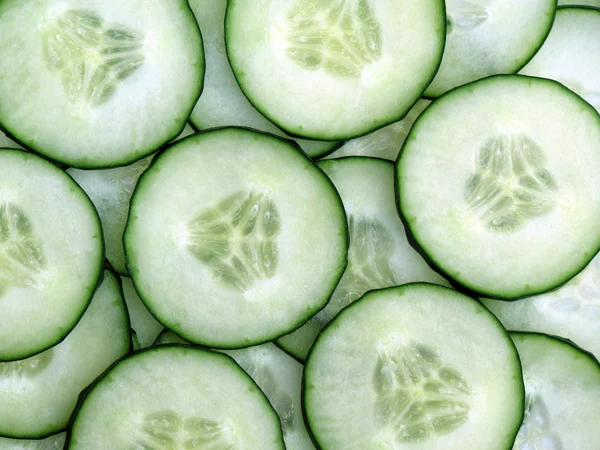 stock image Sliced fresh green cucumber