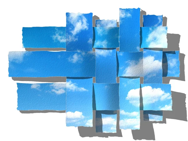 Gewebter Himmel, Papierstreifen — Stockfoto