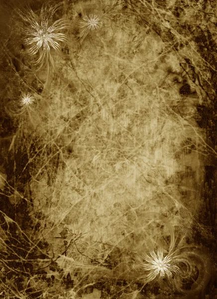 Vintage floral grunge textured paper — Stock Photo, Image