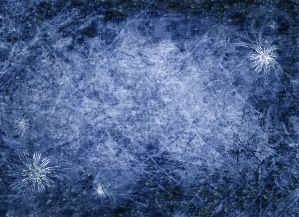 Blå floral grunge texturerat papper — Stockfoto