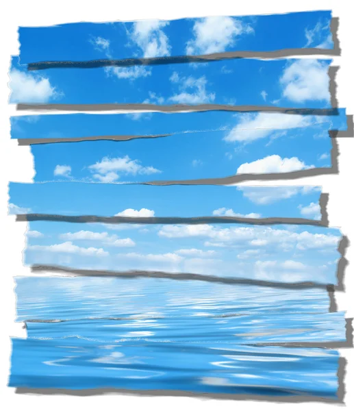 Verão céu e oceano imagem em branco — Fotografia de Stock