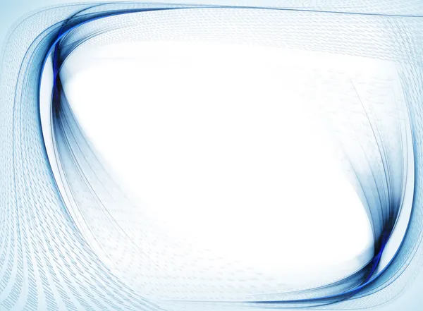 이진 코드 데이터 흐름, 푸른 물결 모양 테두리 — 스톡 사진