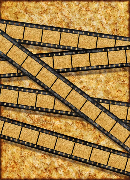 Grunge starý papír s filmové pásy — Stock fotografie
