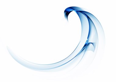 Dynamic blue abstract motion on white clipart