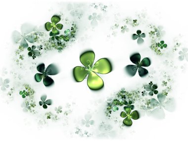 Four leafed clovers, shamrock clipart