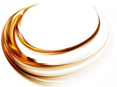 Golden whirlpool, dynamic motion clipart