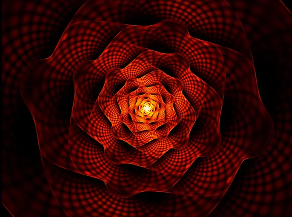 Feurige Blume, die rote Blume der Leidenschaft — Stockfoto
