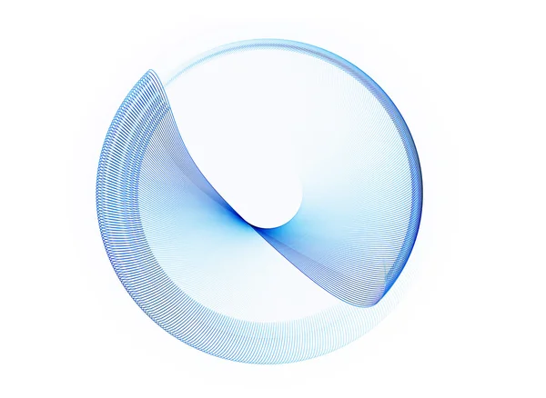 Blue circle in motion, rotating — Stock Photo, Image