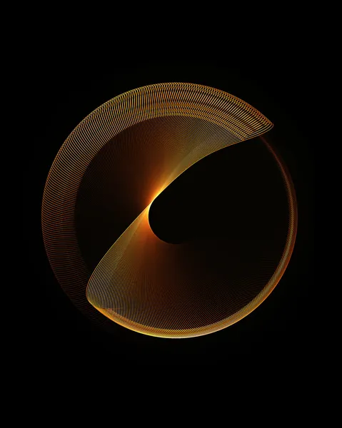 Círculo dourado em movimento, girando — Fotografia de Stock