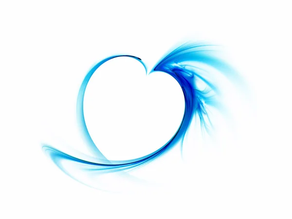 Abstract blue smoky heart — Stock Photo, Image