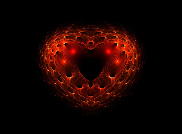 Corazón rojo, fondo de San Valentín — Foto de Stock