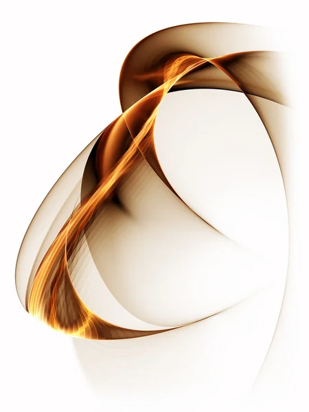 Dynamic golden abstract motion on white — Stock Photo, Image