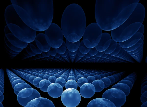 Horizonte orbes azuis — Fotografia de Stock