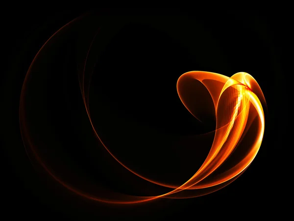 Dynamic golden abstract on black — Stock Photo, Image