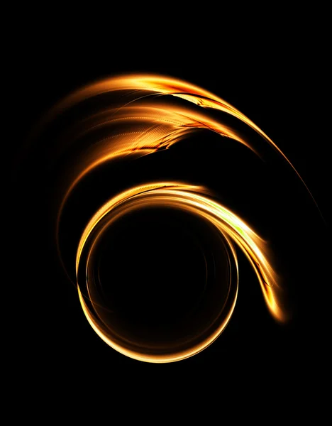 Golden circular motion, rotating — Stock Photo, Image