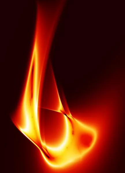 Fuego y llamas sobre un fondo negro — Foto de Stock