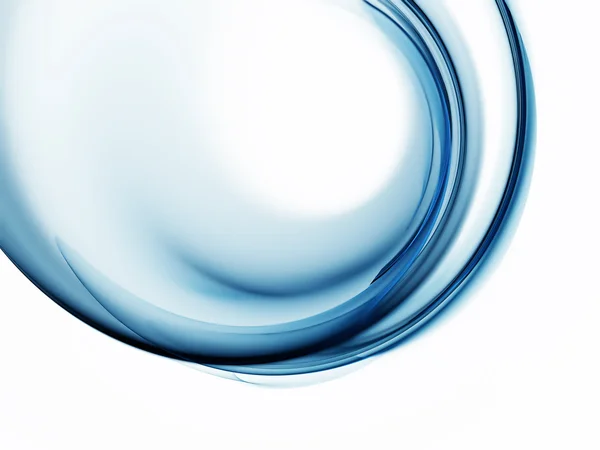 Blaue kreisförmige abstrakte Bewegung auf Weiß — Stockfoto