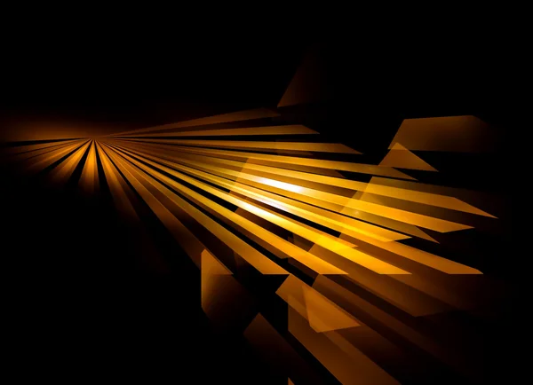 Golden rays, perspective — Stock Photo, Image