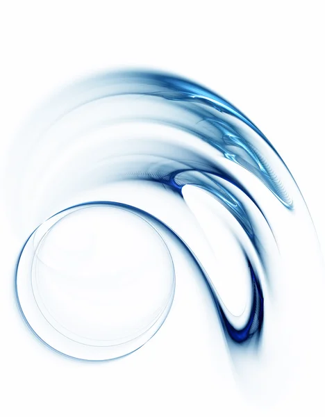 Blauwe cirkel in snelle beweging, roterende — Stockfoto
