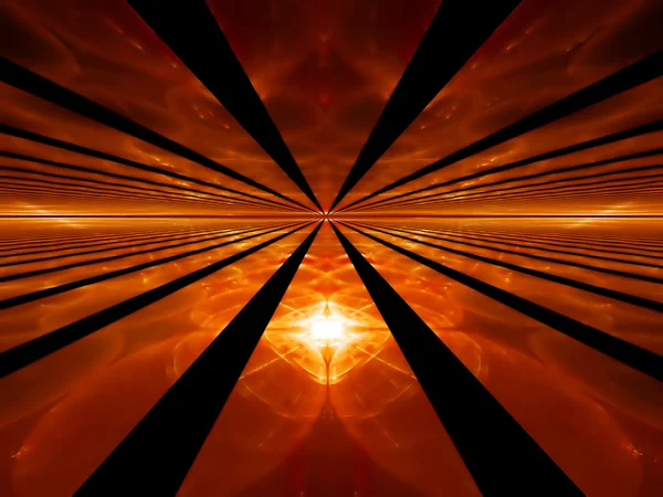 红色黎明，火热地平线的光芒 — 图库照片
