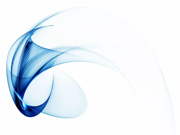 Dynamický modrý abstraktní pohyb na bílém — Stock fotografie