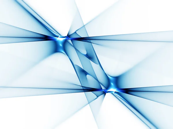 Сині абстрактні промені відображення на білому — стокове фото