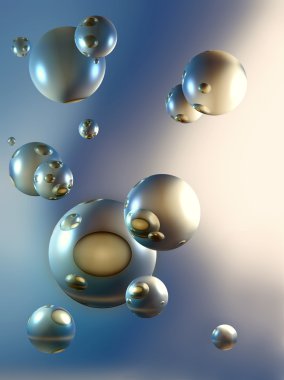 Metallic shine spheres clipart