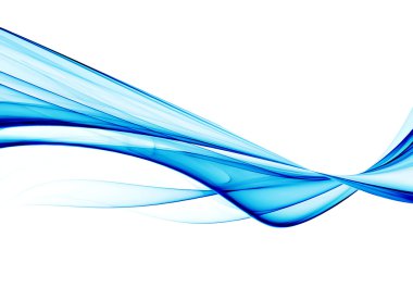 Blue abstract background with wavy lines clipart