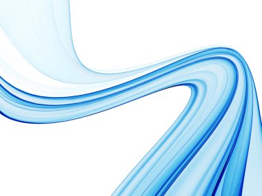 Blue wavy abstract background on white clipart