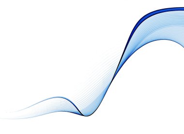 Blue wavy abstract background clipart