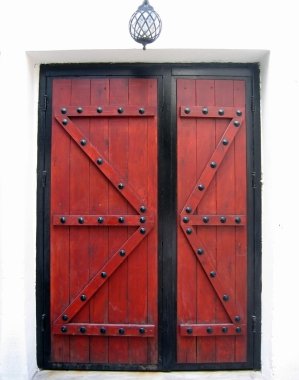 Wooden door clipart