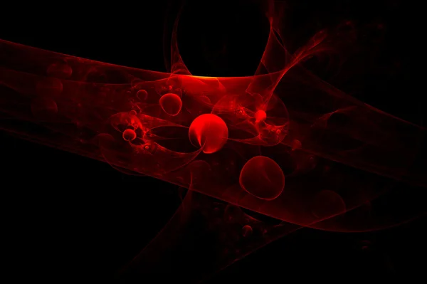 Czerwone ciałka krwi płynącej — Zdjęcie stockowe