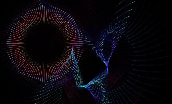 Яркие цветные волокна в движении — стоковое фото