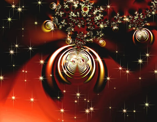 Mousserende røde ornament - Stock-foto