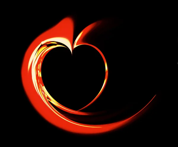 Warm rood hart — Stockfoto