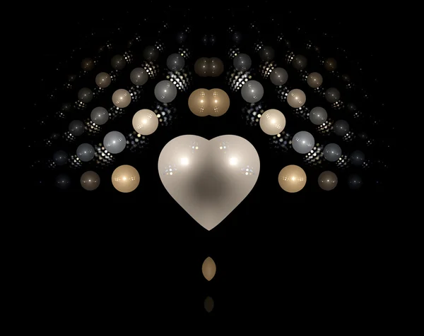 Coração Pearly — Fotografia de Stock