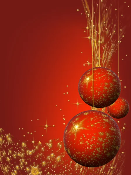 クリスマスの球根とスターダストを飾る — ストック写真