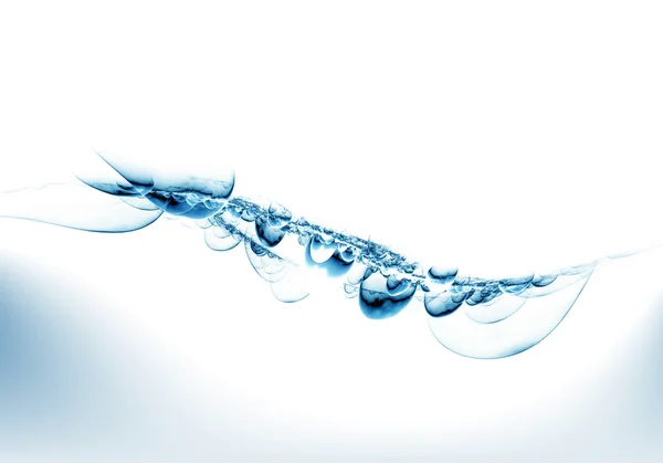 Espuma e bolhas em água azul ondulada — Fotografia de Stock